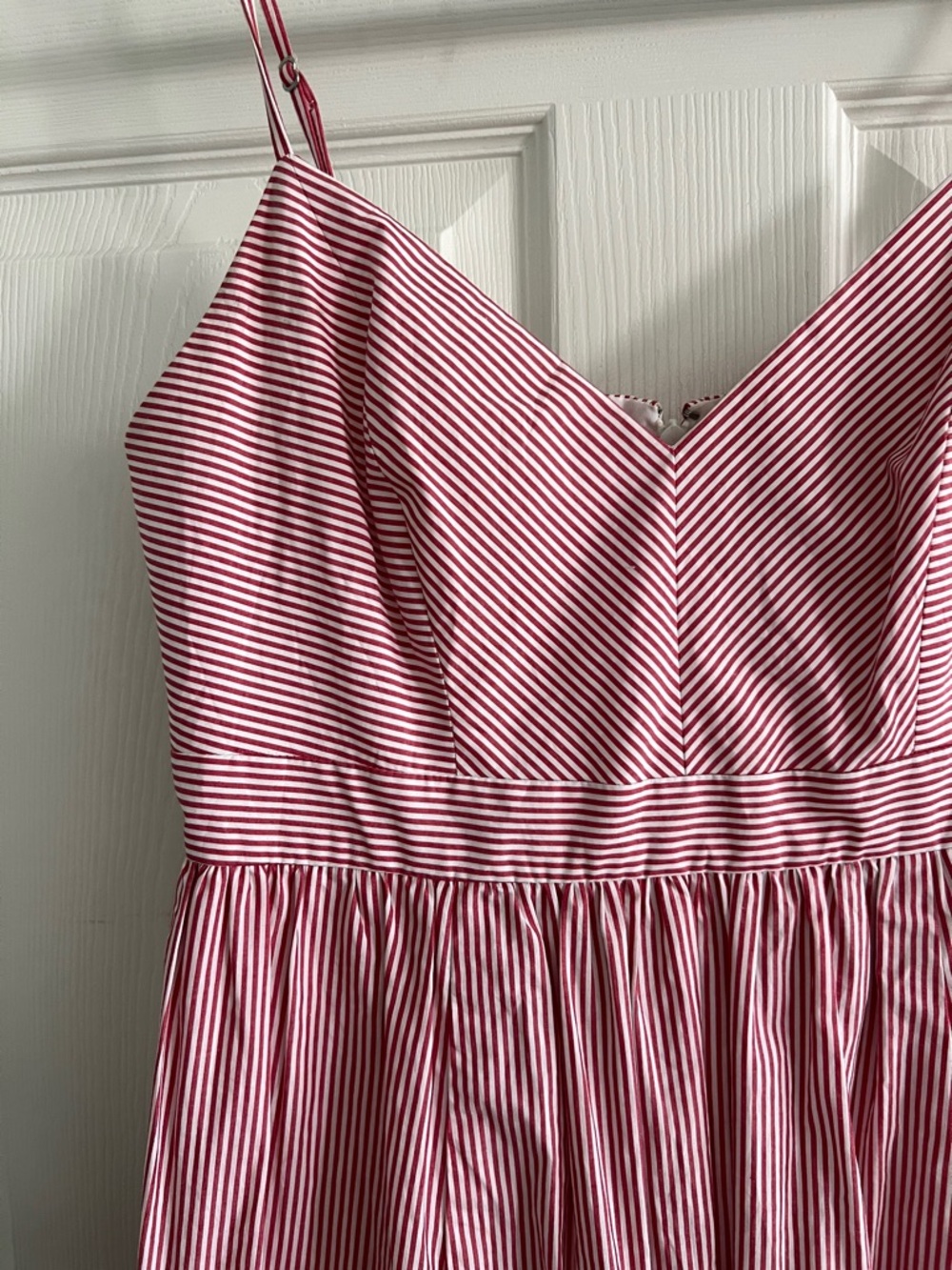 J. Crew Red and White Striped Dress - Picture 3 of 5